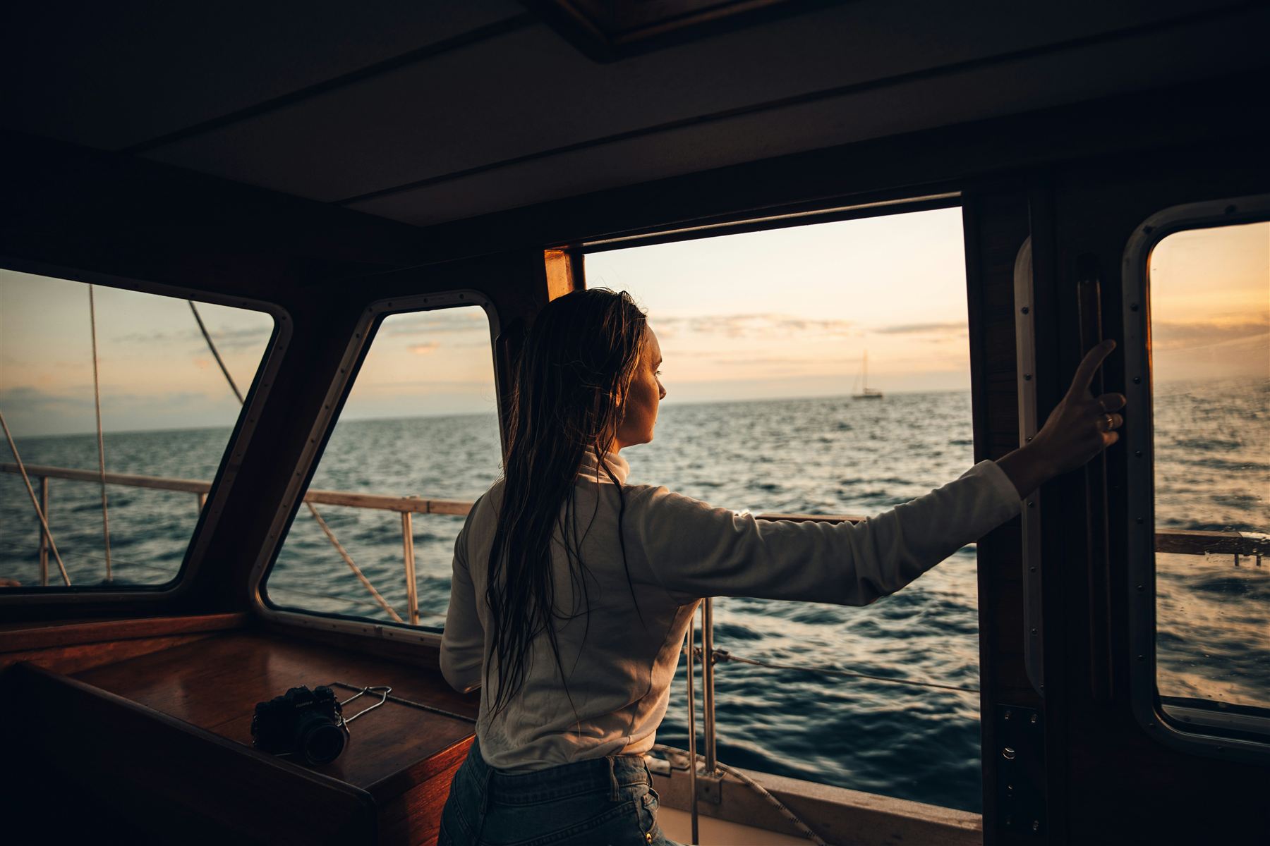 Placeholder photograph, a small boat.